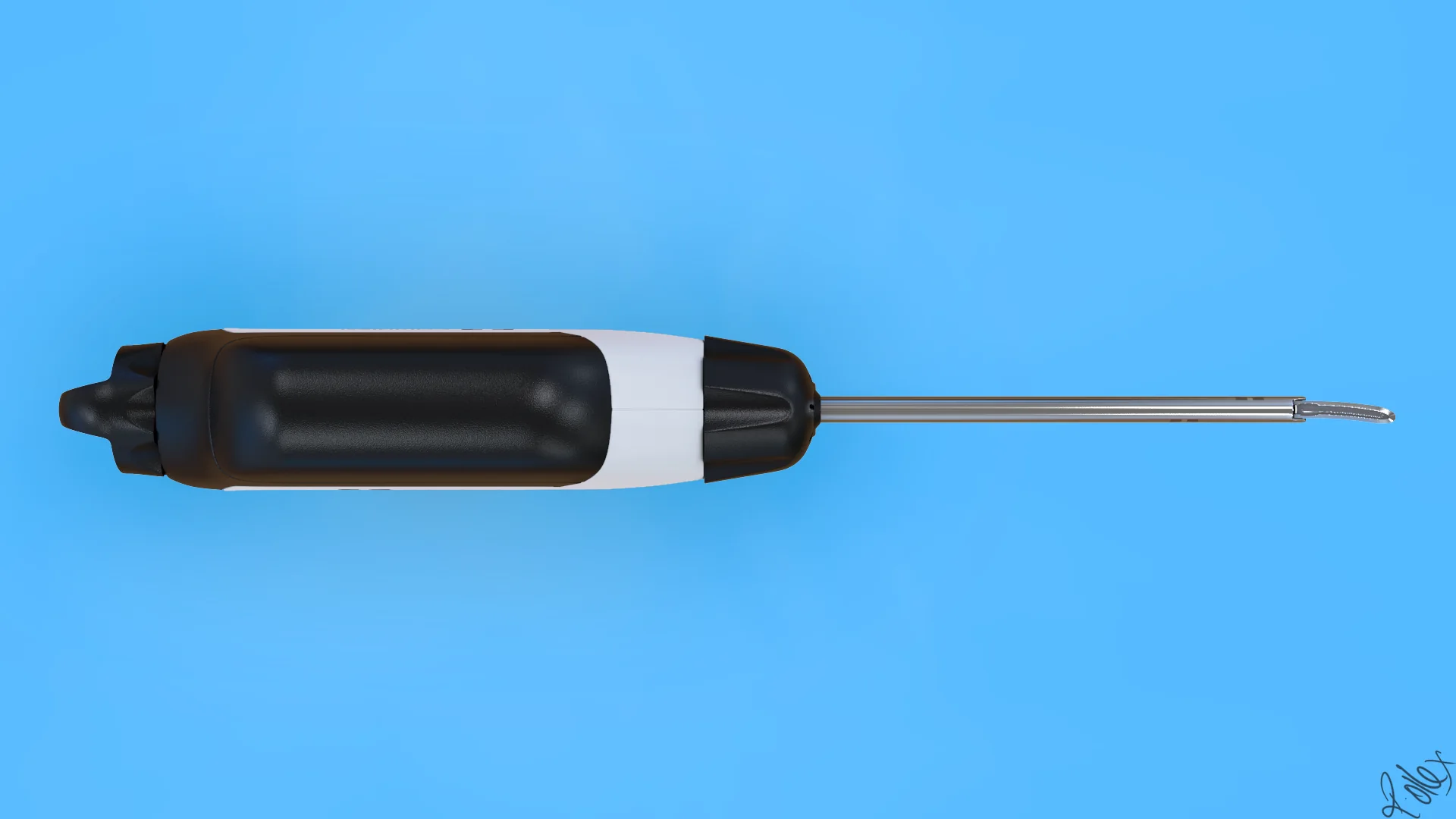 Additional detail render of the curved-jaw head.